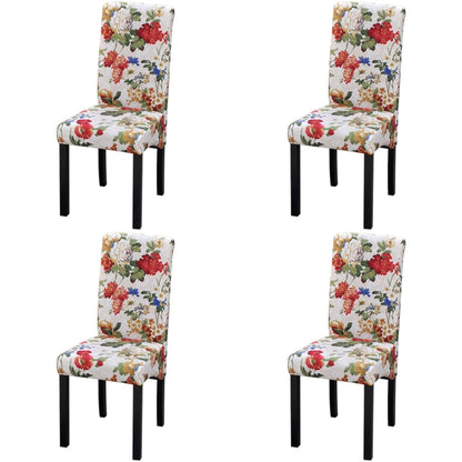 Sillas De Comedor 6 Uds Tela Multicolor