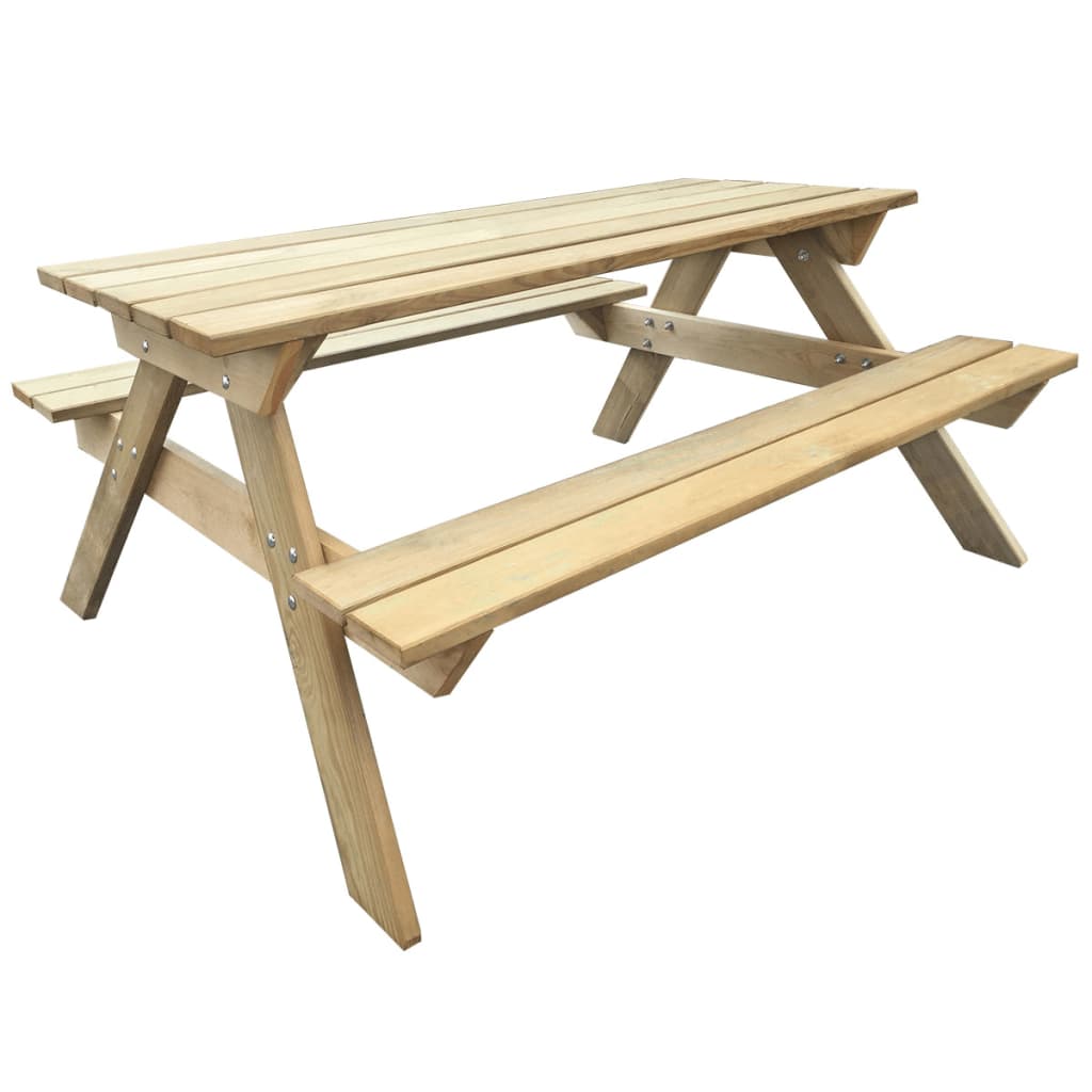 Mesa De Picnic De Madera De Pino 150X135X71,5 Cm