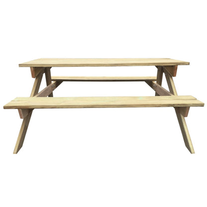 Mesa De Picnic De Madera De Pino 150X135X71,5 Cm