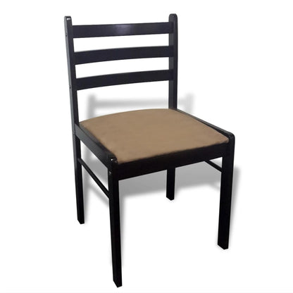 Sillas De Comedor 6 Unidades Madera Maciza Y Terciopelo