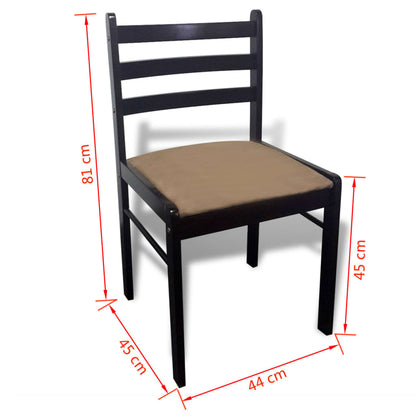 Sillas De Comedor 6 Unidades Madera Maciza Y Terciopelo