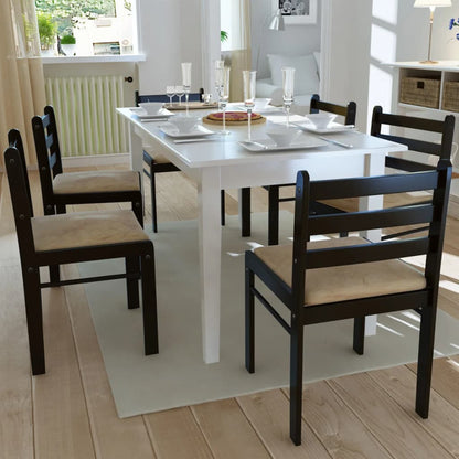 Sillas De Comedor 6 Unidades Madera Maciza Y Terciopelo