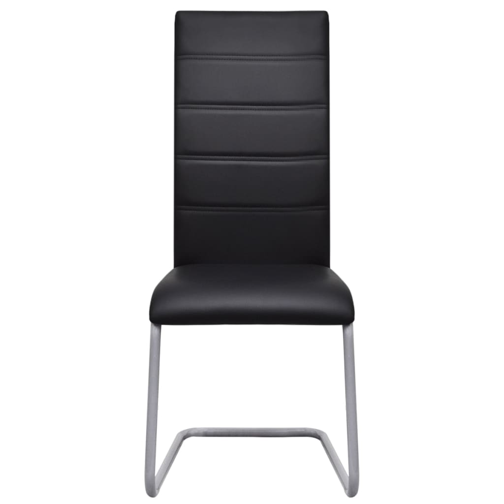 Sillas De Comedor Voladizas 6 Unidades Cuero Sintético