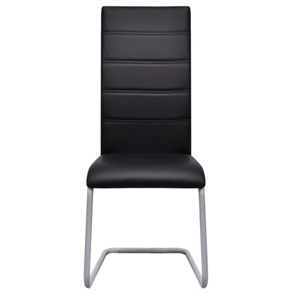 Sillas De Comedor Voladizas 6 Unidades Cuero Sintético