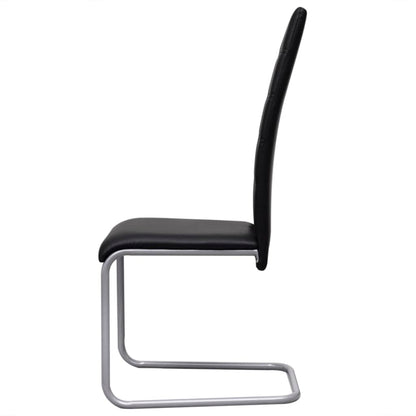 Sillas De Comedor Voladizas 6 Unidades Cuero Sintético