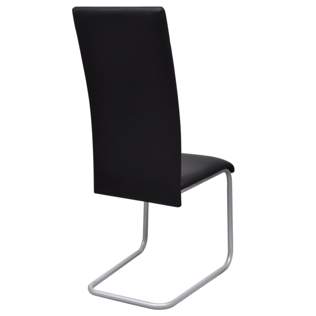 Sillas De Comedor Voladizas 6 Unidades Cuero Sintético
