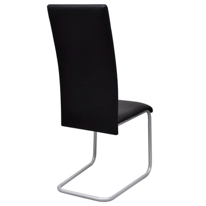 Sillas De Comedor Voladizas 6 Unidades Cuero Sintético