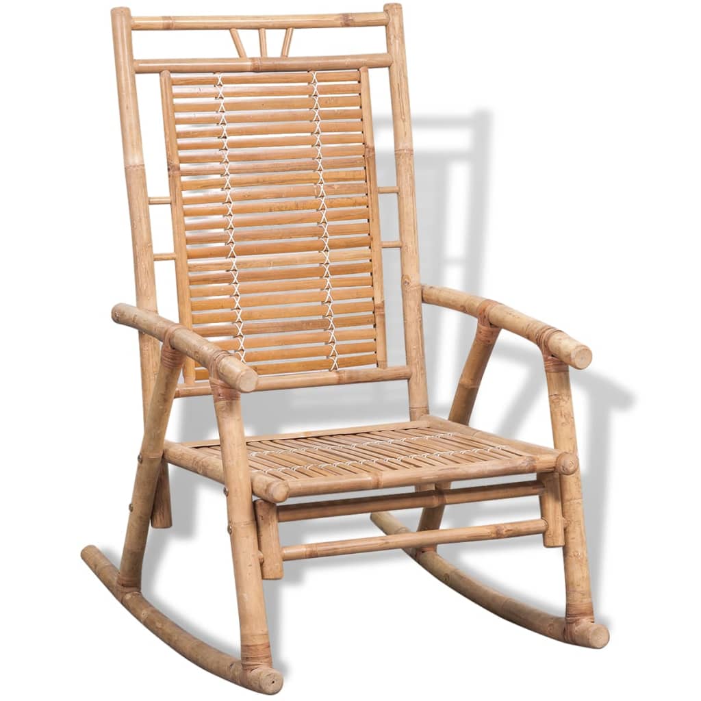 Silla Mecedora De Bambú
