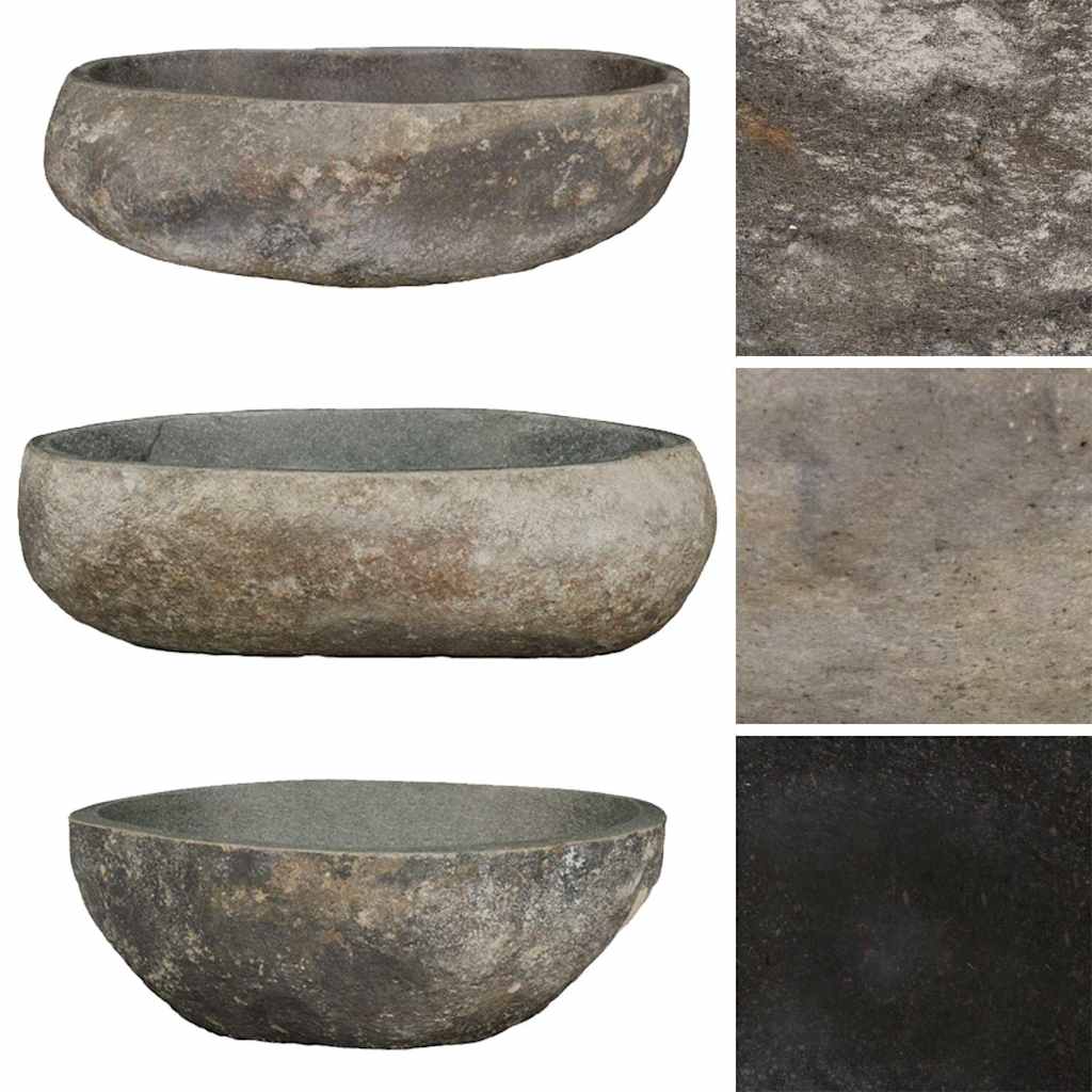 Lavabo Ovalado Piedra De Río (45-53)X(34-41) Cm