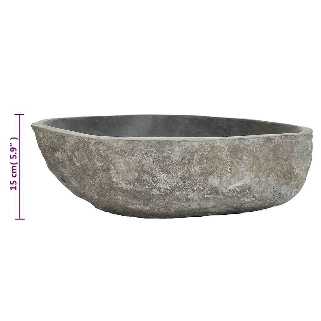 Lavabo Ovalado Piedra De Río (45-53)X(34-41) Cm