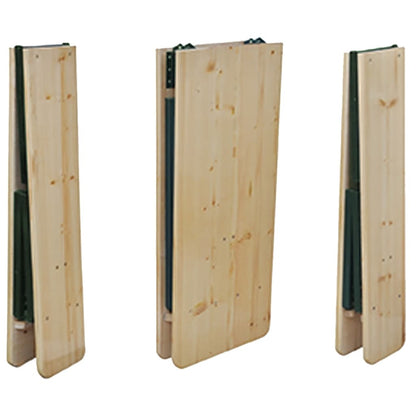 Mesa Plegable Para Cerveza Con 2 Bancos, 220 Cm, Madera De Abeto