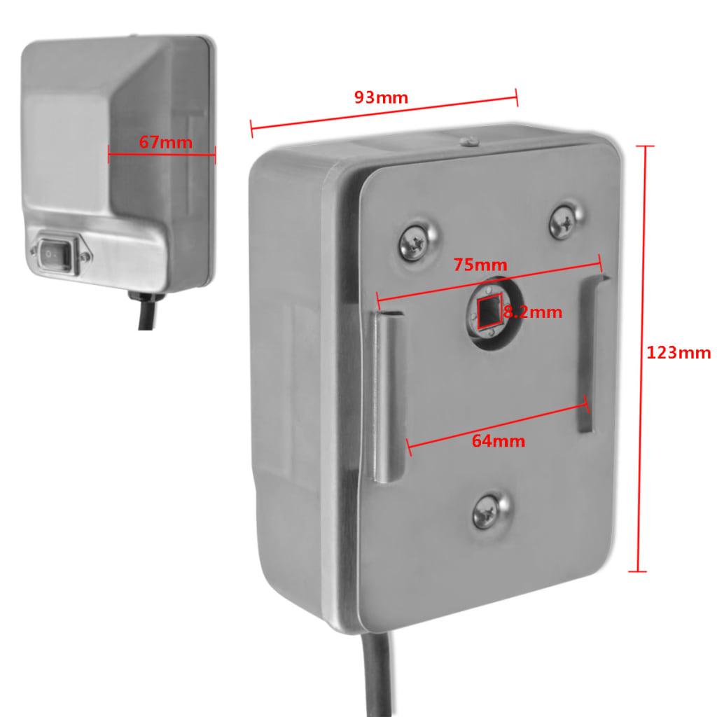 Motor Para Espetón De Asado/Barbacoa Acero Inoxidable 4 W