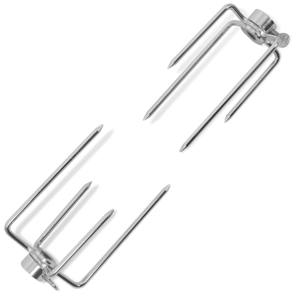 Horquilla Para Espetón De Asado/Barbacoa Acero 2 Uds