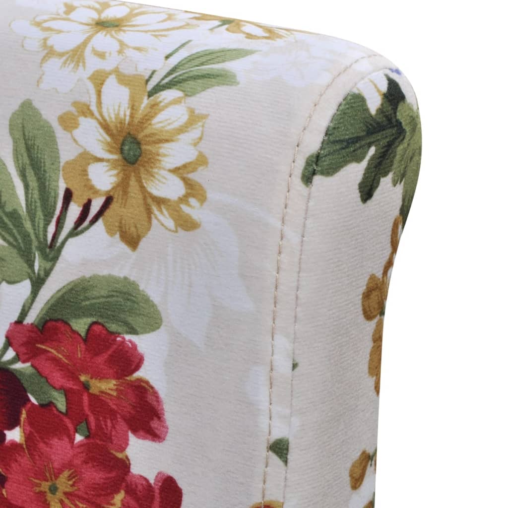 Sillas De Comedor 6 Uds Tela Multicolor
