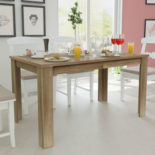 Mesa De Comedor Color Roble 140X80X75 Cm