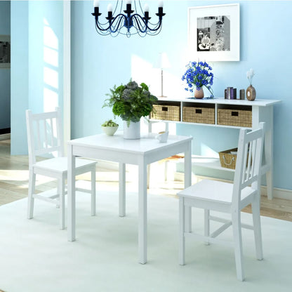 Conjunto De Comedor 3 Piezas Madera De Pino