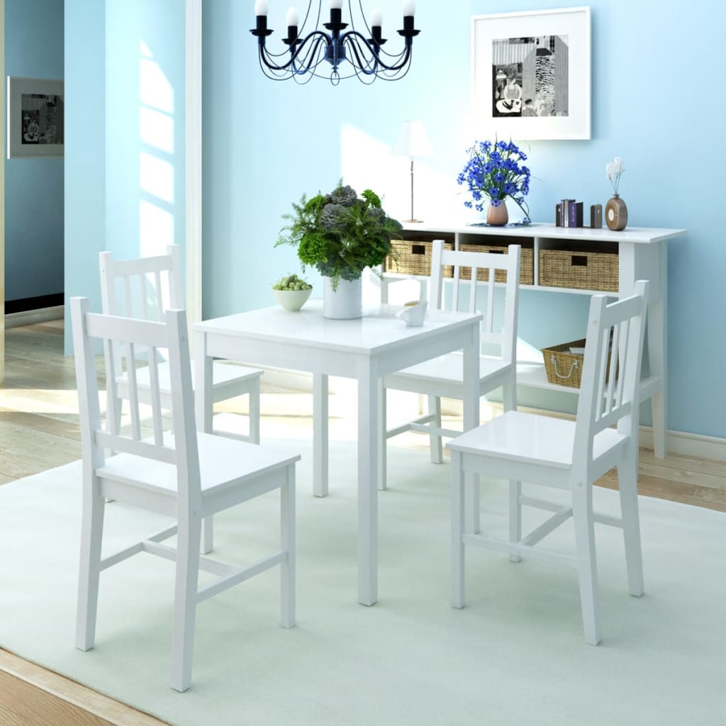 Conjunto De Comedor 3 Piezas Madera De Pino