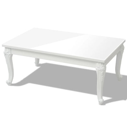 Mesa De Centro Blanco Brillante
