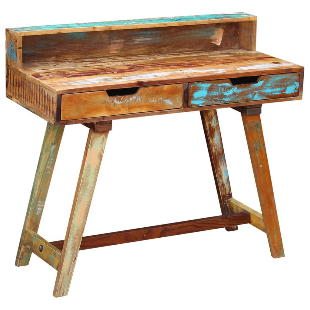 Escritorio De Madera De Mango Rugosa 100X45X90 Cm