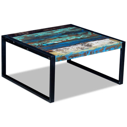 Mesa De Centro De Madera Maciza Reciclada 80X80X40 Cm