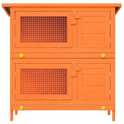 Jaula De Madera Para Conejos Pequeños De Exterior Con 4 Puertas