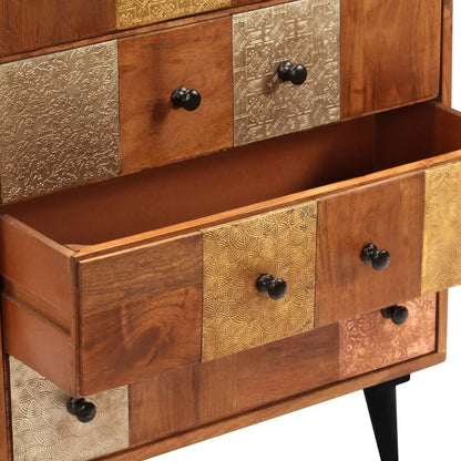 Cómoda De Cajones Madera Maciza De Acacia