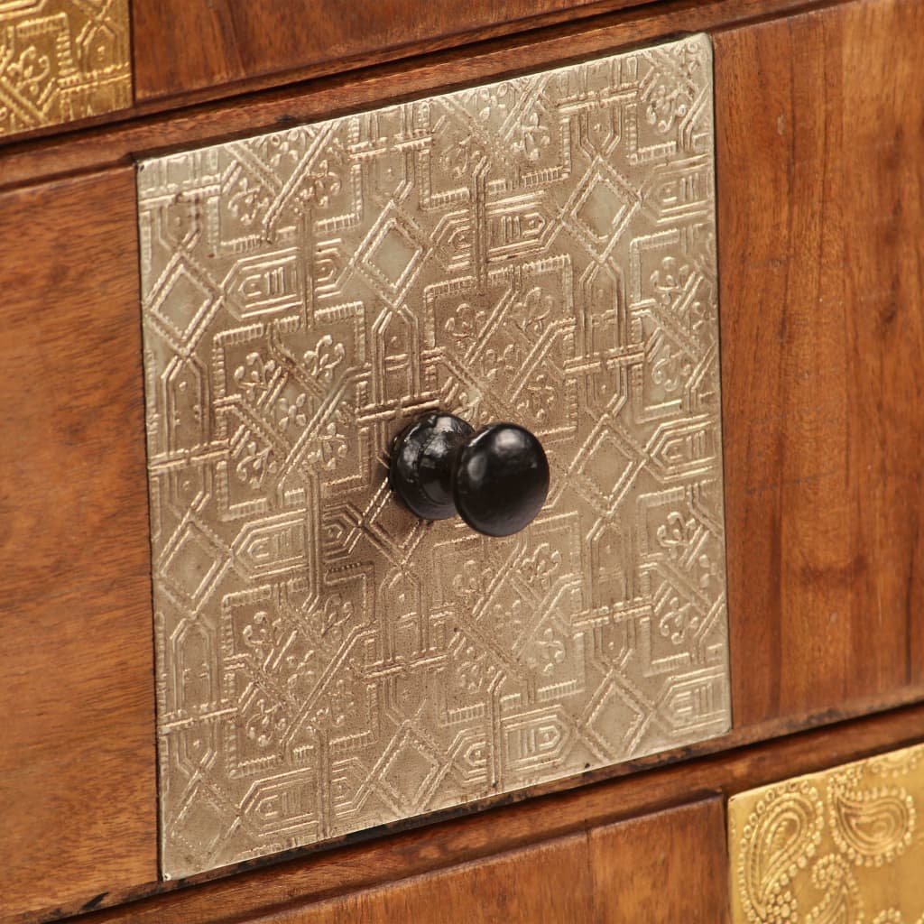 Cómoda De Cajones Madera Maciza De Acacia