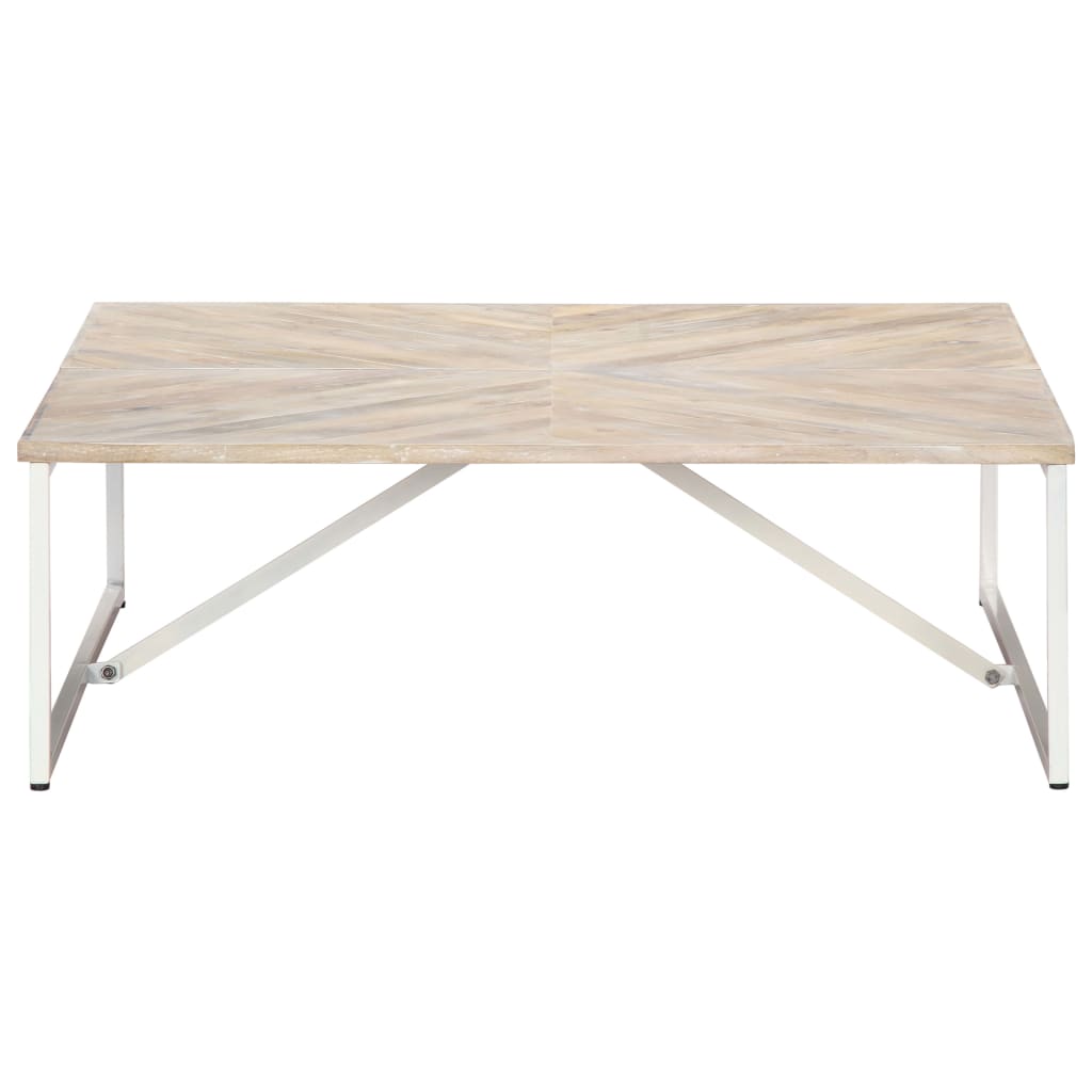 Mesa De Centro De Madera Maciza De Mango 110X110X36 Cm