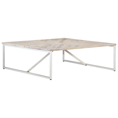 Mesa De Centro De Madera Maciza De Mango 110X110X36 Cm