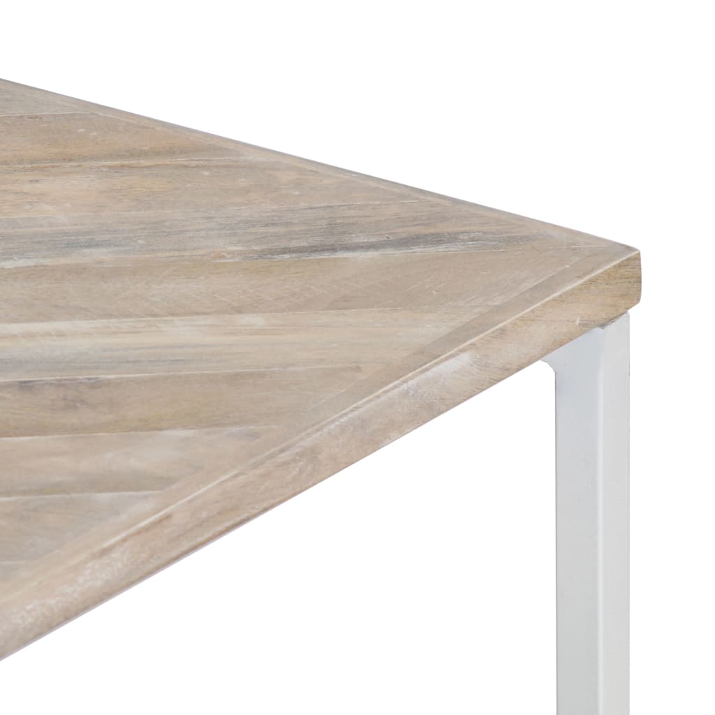 Mesa De Centro De Madera Maciza De Mango 110X110X36 Cm