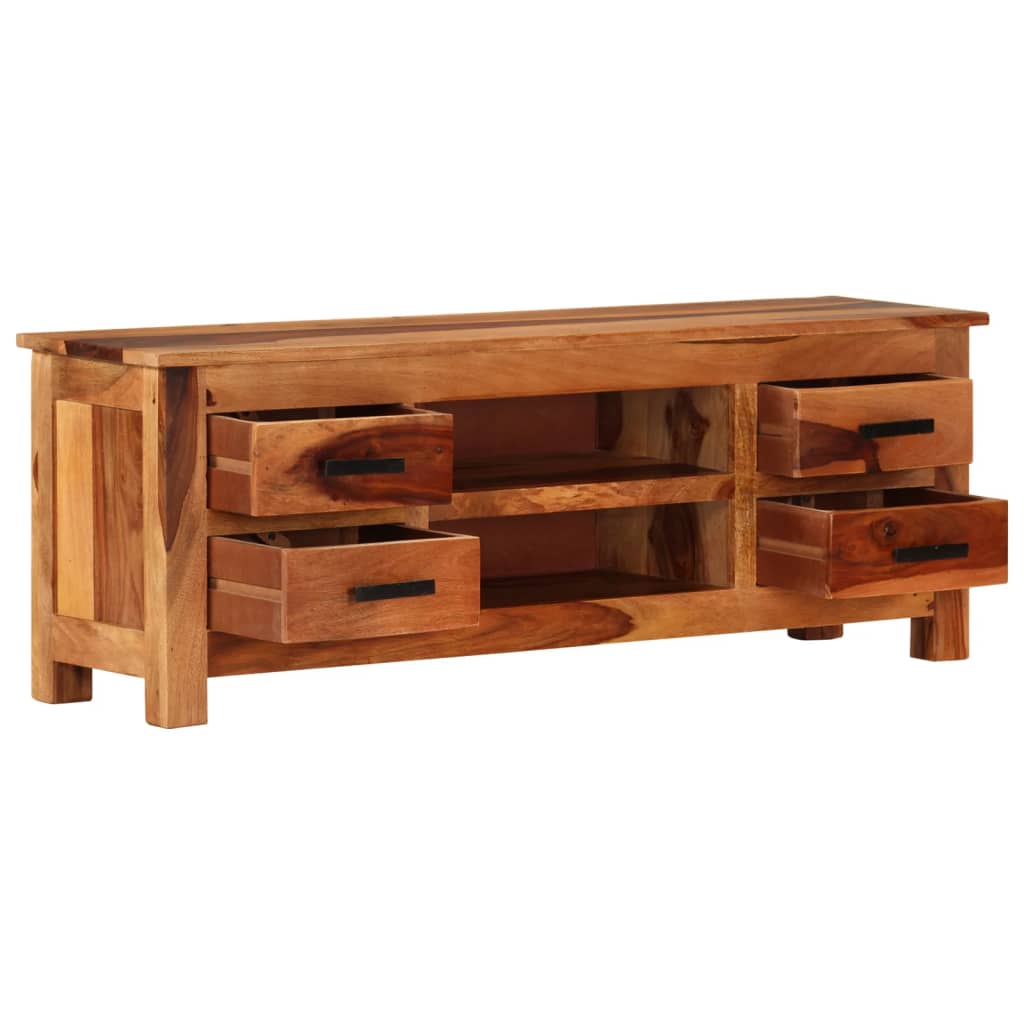 Mueble De Tv Madera Maciza 110X30X40 Cm