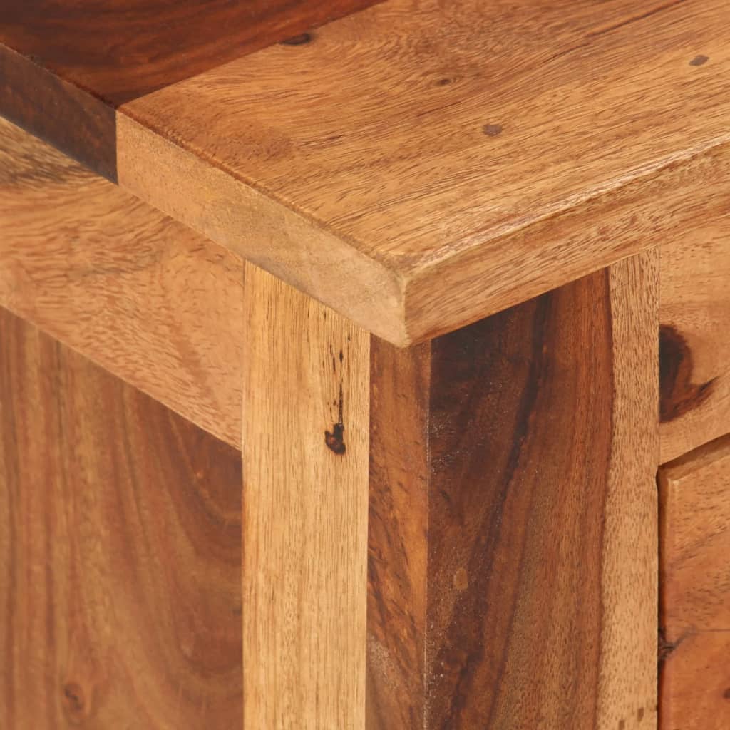 Mueble De Tv Madera Maciza 110X30X40 Cm