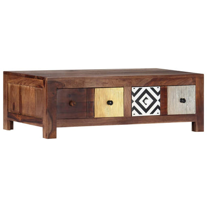 Mesa De Centro De Madera Maciza De Acacia
