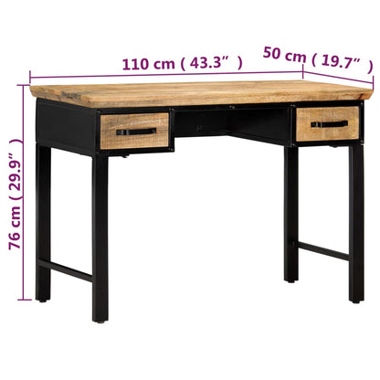 Mesa Escritorio Madera Maciza De Mango 110X50X76 Cm