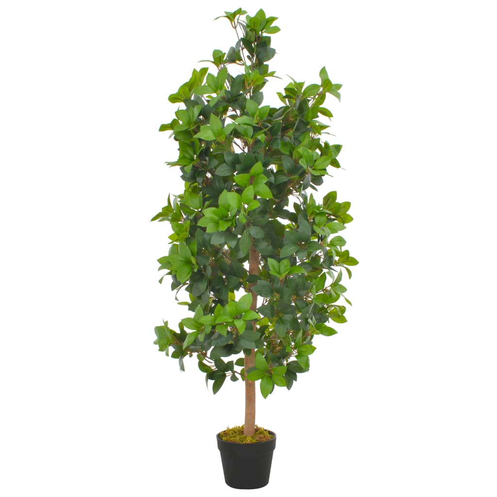 Planta Artificial Árbol De Laurel Con Macetero 120 Cm Verde