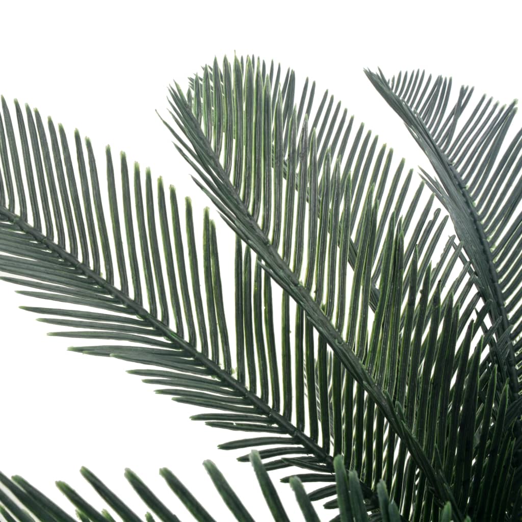 Planta Artificial Palmera Cica Con Macetero Verde