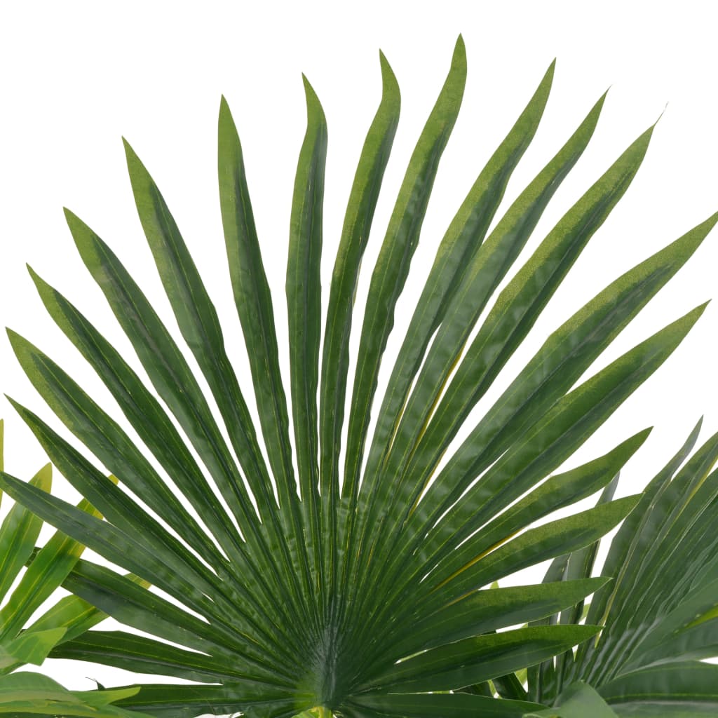 Planta Artificial Palmera Con Macetero Verde