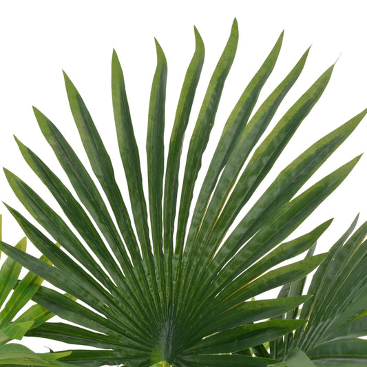 Planta Artificial Palmera Con Macetero Verde