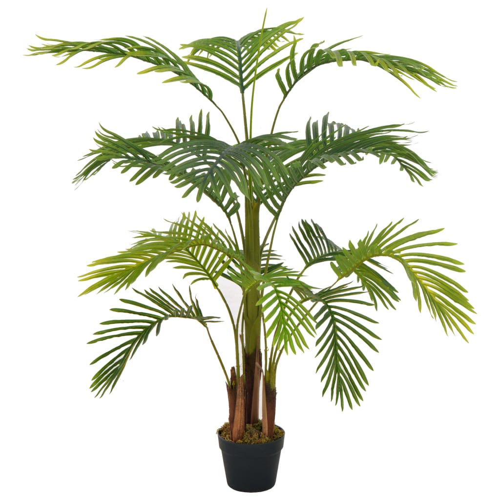 Planta Artificial Palmera Con Macetero Verde