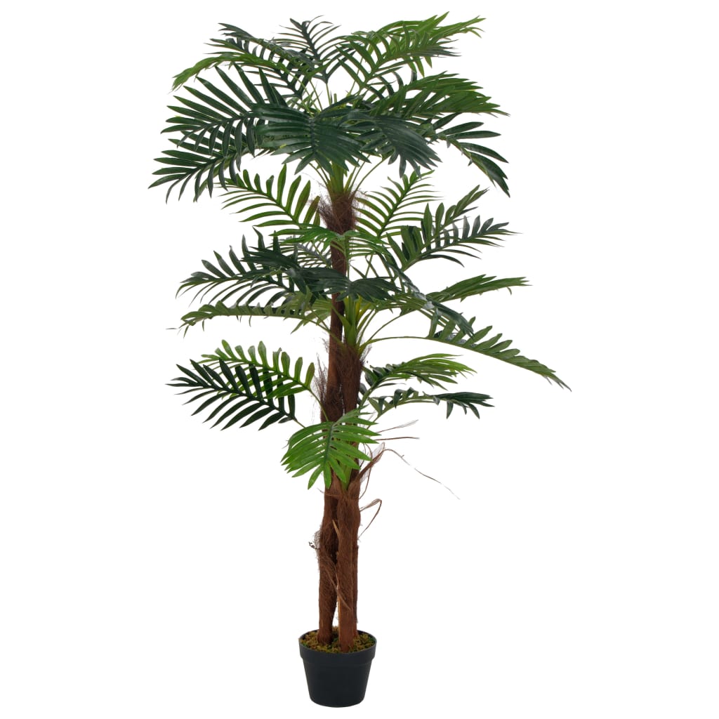 Planta Artificial Palmera Con Macetero Verde