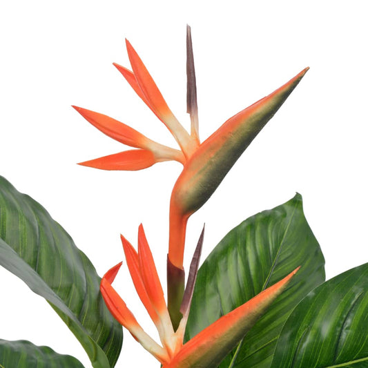 Planta Artificial Strelitzia Con Macetero Rojo 100 Cm