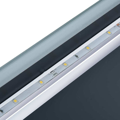 Espejo De Baño Con Led, Sensor Táctil Y Reloj