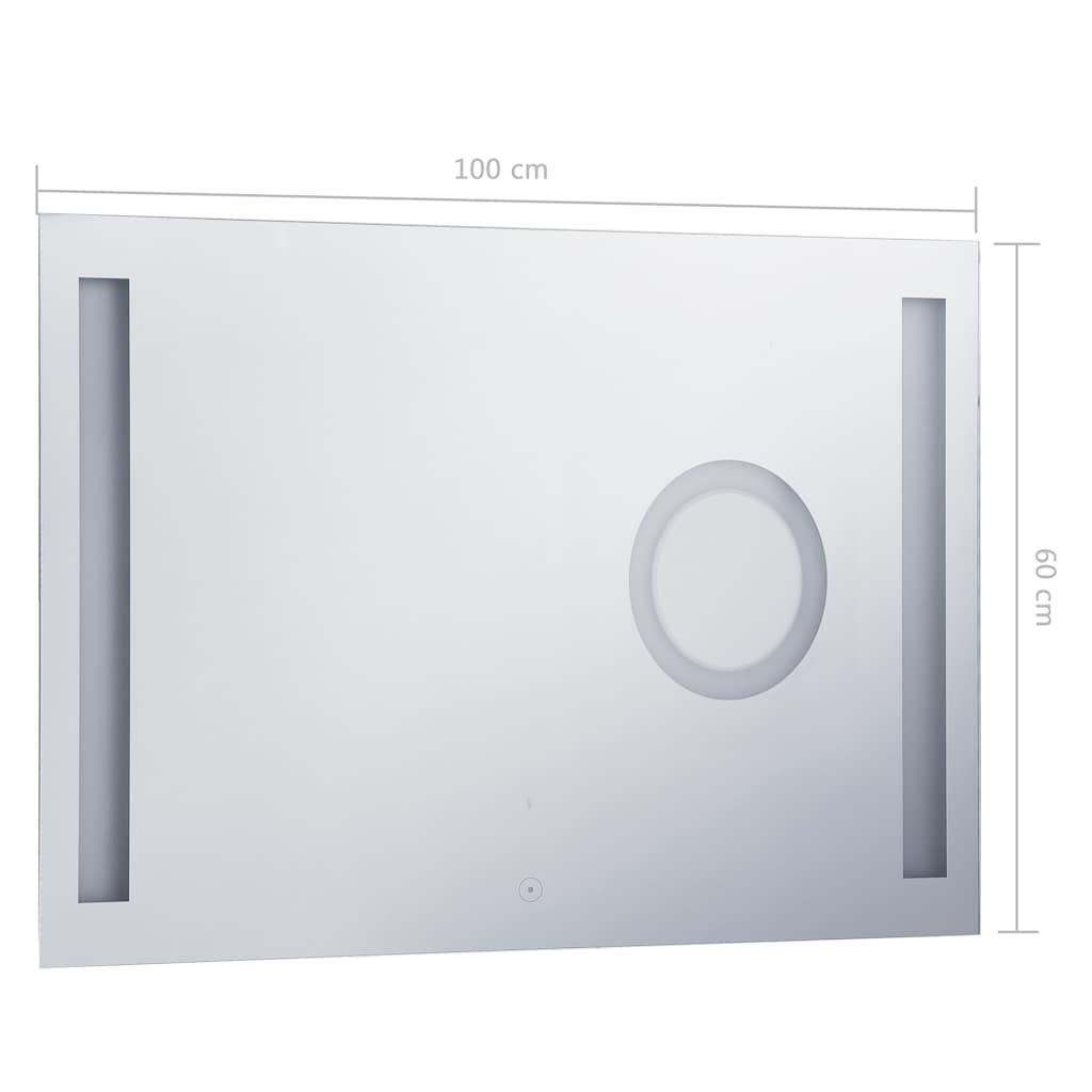 Espejo De Pared De Baño Con Led Y Sensor Táctil