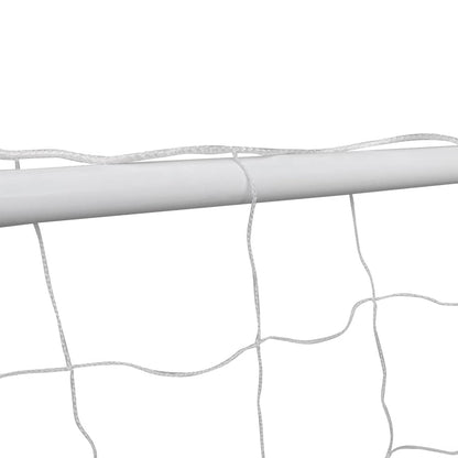 Porterías De Fútbol De Acero 2 Unidades 240X90X150 Cm