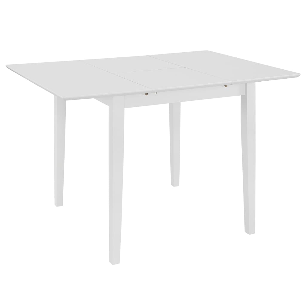 Mesa De Comedor Extensible Mdf Blanca (80-120)X80X74 Cm