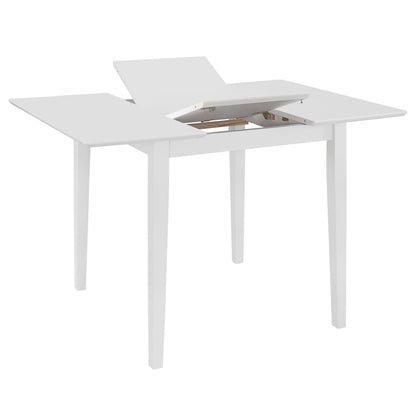 Mesa De Comedor Extensible Mdf Blanca (80-120)X80X74 Cm