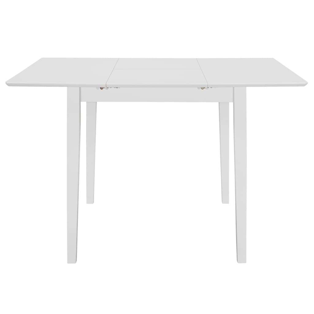 Mesa De Comedor Extensible Mdf Blanca (80-120)X80X74 Cm