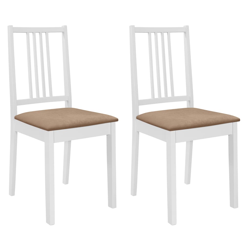 Sillas De Comedor Con Cojines De Madera Maciza 2 Unidades