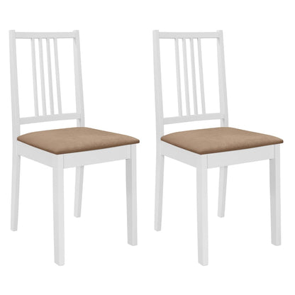 Sillas De Comedor Con Cojines De Madera Maciza 2 Unidades