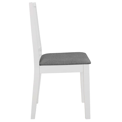 Sillas De Comedor Con Cojines 4 Unidades Madera Maciza Blanca